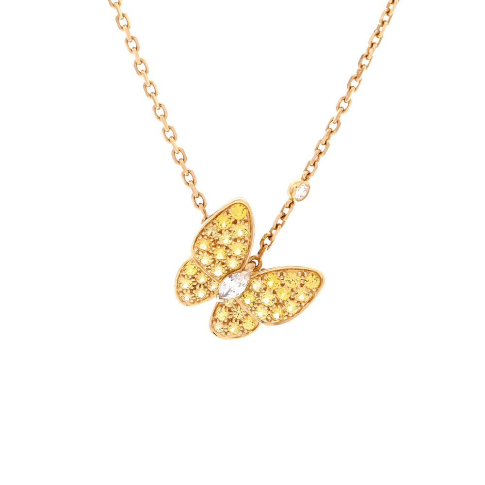 Van Cleef & Arpels Two Butterfly Pendant Necklace